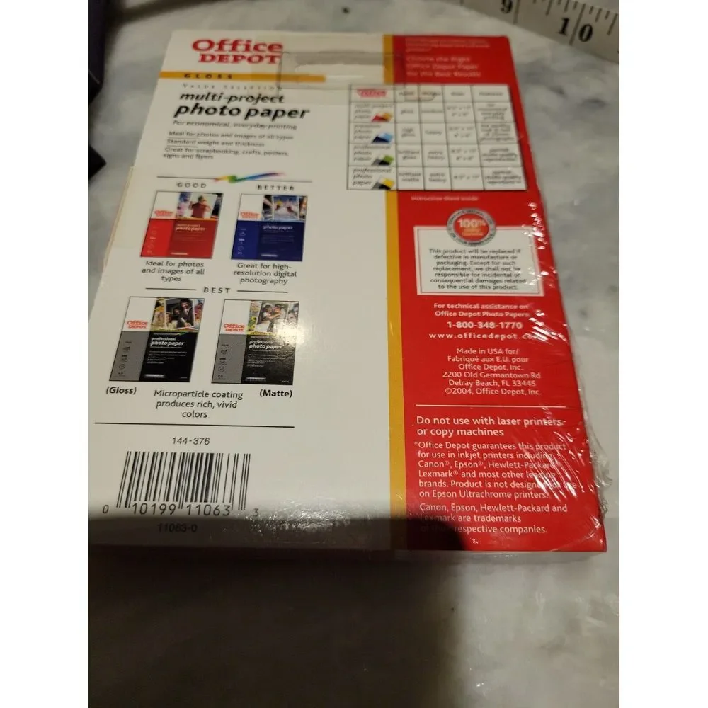 Multi‎ Project Photo Paper 4x6 50 Sheet Pack Inkjet Glossy